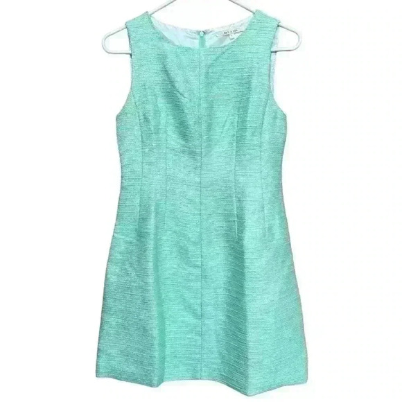 ⭐️2/$10⭐️ Mint & gold metallic shift dress size S - Picture 1 of 6